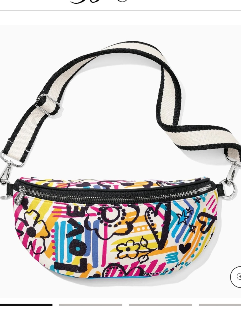 Brighton Colorful Graffiti Love Pop Art Print Belt Bag Crossbody